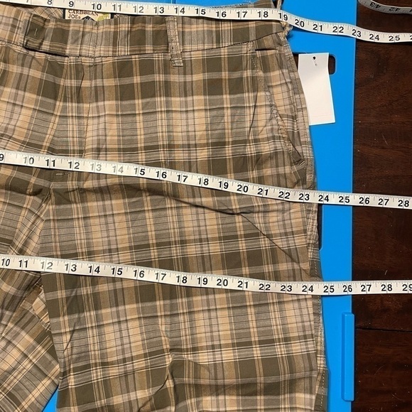 Caribbean Joe Women Shorts Size 14 Sagebrush Green Plaid 4 Pockets NWT - Picture 11 of 11